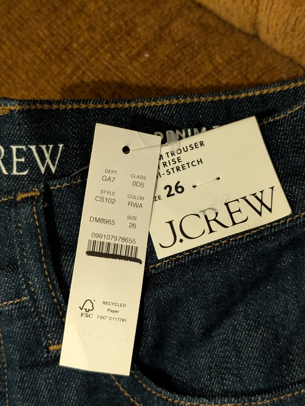J. Crew Women's Dark Blue Slim Straight Jeans